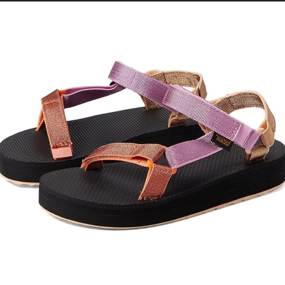Teva Women's Sandals in Purple, Orange, and Tan